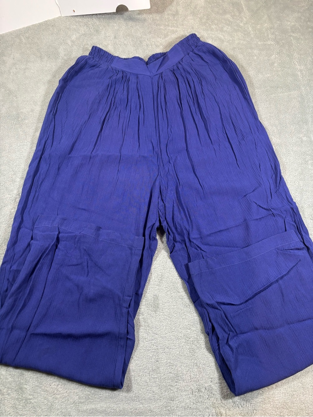 Vintage Principles Petite Purple 100% Rayon Cropped Pants Size 10